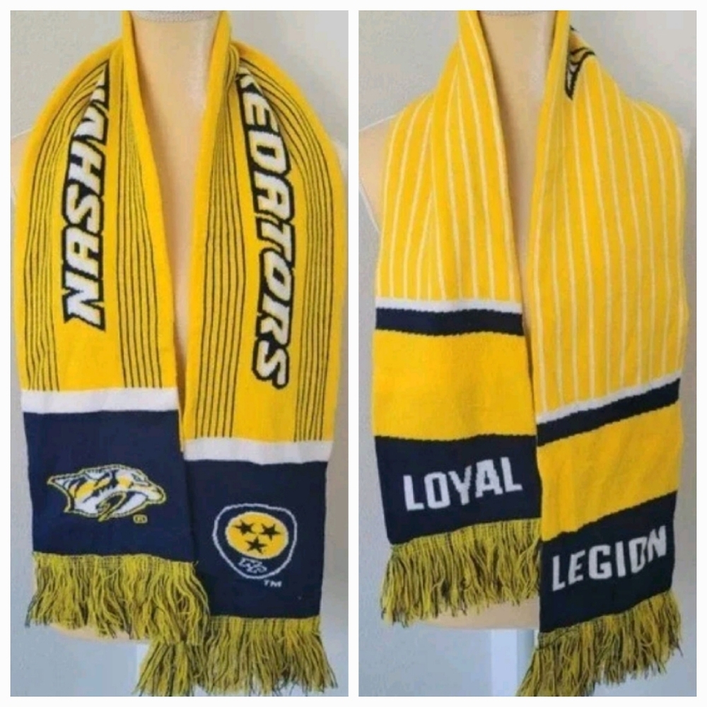 NHL Nashville Predators Yellow and Navy Loyal Legion Scarf